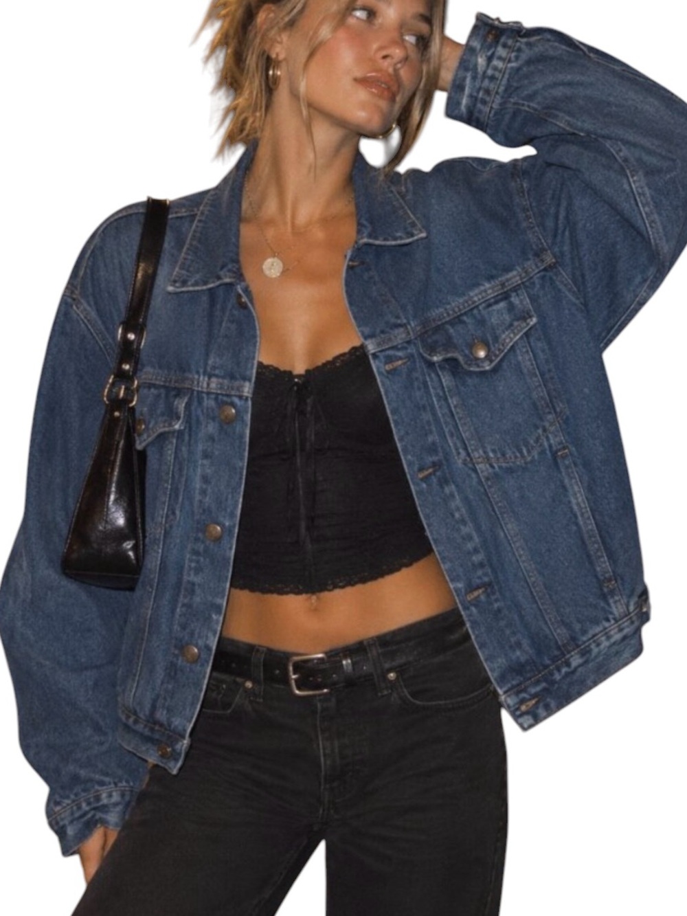 💙VTG Calvin Klein Women’s 90s Y2K Fall Classic Oversized Denim Jean Jacket | M